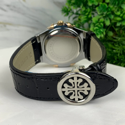 Patek Phillip Black Strap With Black Dial