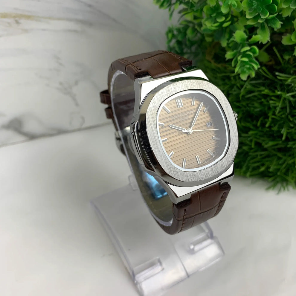 Patek Phillip Brown Strap With Brown Dial