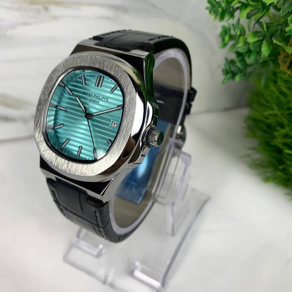 Patek Phillip Black Strap With Green Dial