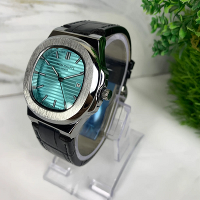 Patek Phillip Black Strap With Green Dial