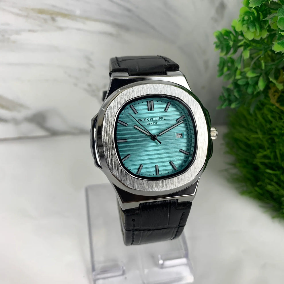 Patek Phillip Black Strap With Green Dial