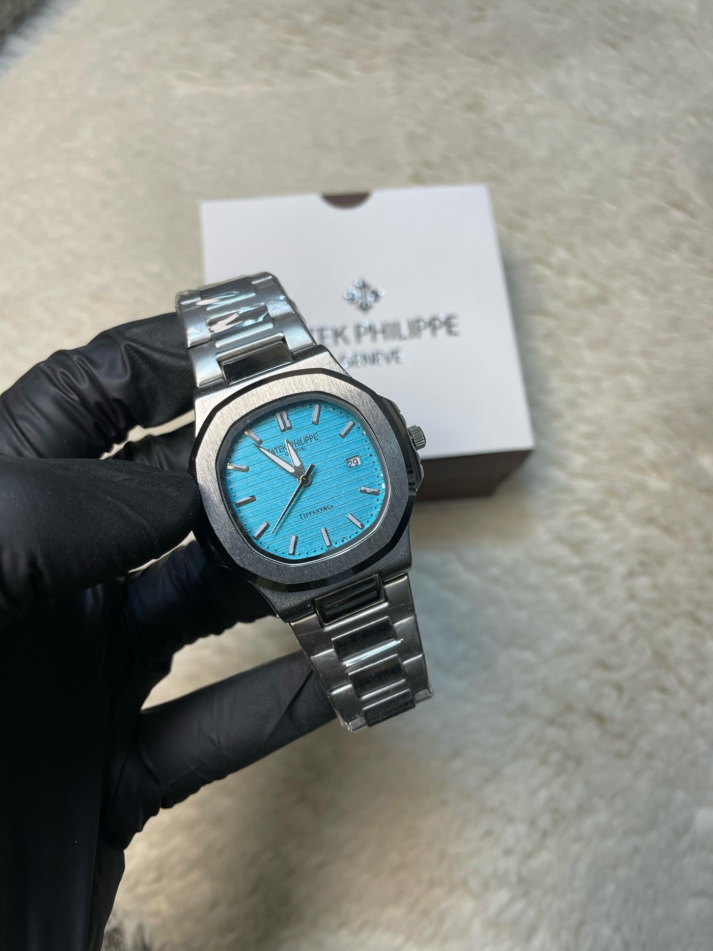 Patek Philippe Silver Classic - Sky Blue Dial Automatic with Date
