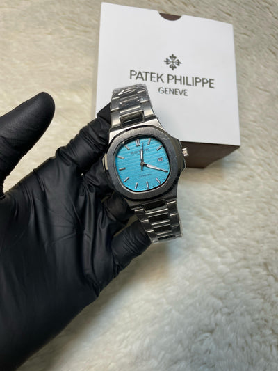 Patek Philippe Silver Classic - Sky Blue Dial Automatic with Date
