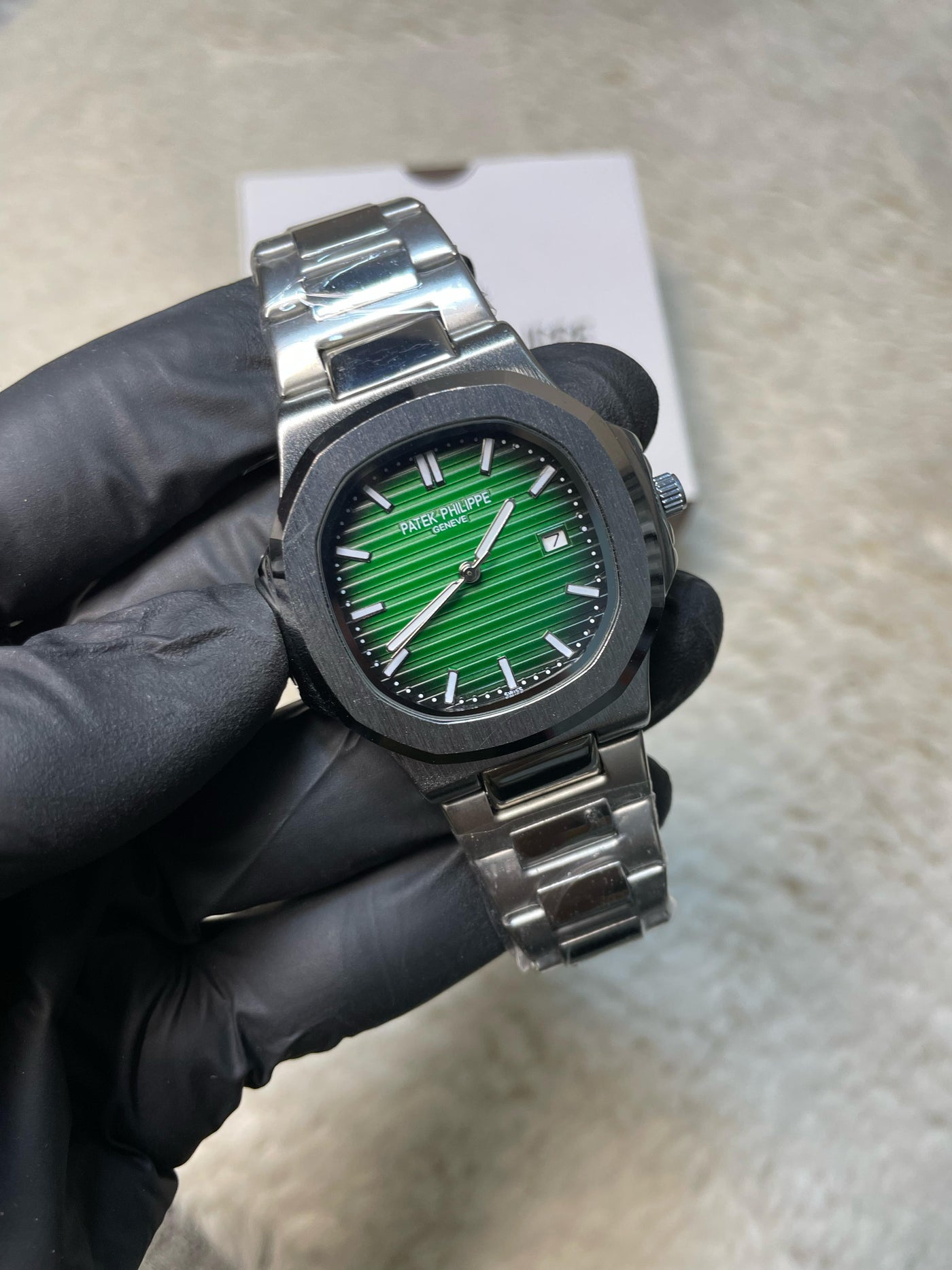 Patek Philippe Silver Classic - Green Dial Automatic with Date