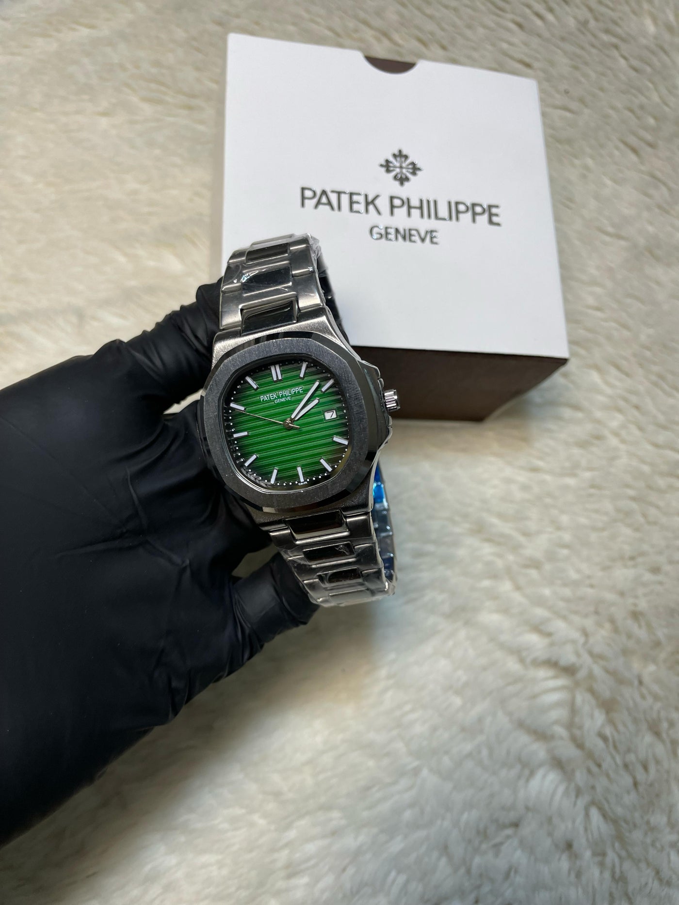 Patek Philippe Silver Classic - Green Dial Automatic with Date