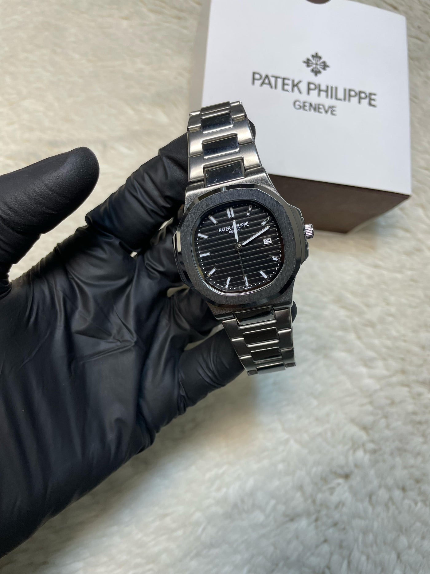 Patek Philippe Silver Classic - Black Dial Automatic with Date